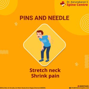 Stretch neck. Shrink pain